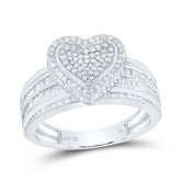 1 1/3CTW- DIA NK FASHION HEART RING